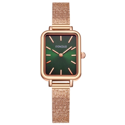 Montres dames cadran vert chiffres romains alliage de zinc