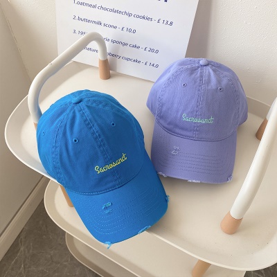 Casquette à visière en satin de coton lavé avec protection solaire et protection solaire