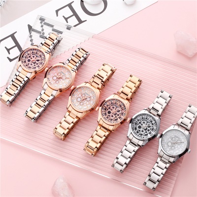 Montres dames avec disque en alliage de zinc mouvement à quartz