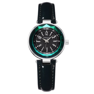 Montres dames aiguilles chiffres romains bracelet en cuir brillant imperméable