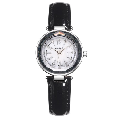 Montres dames aiguilles chiffres romains bracelet en cuir brillant imperméable