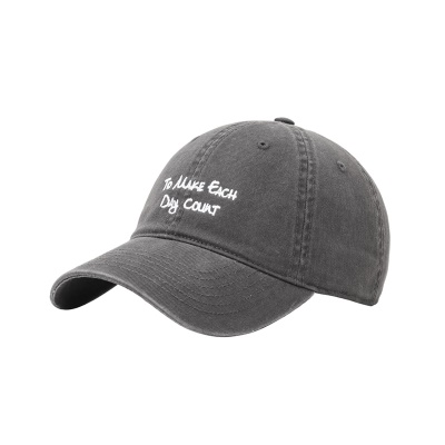 Casquette à visière en coton lavé avec protection solaire et protection solaire en sergé