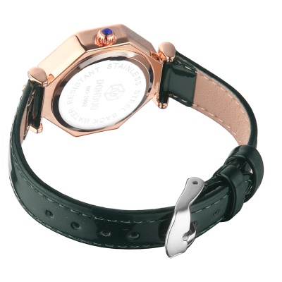 Montres pour femmes losange miroir bracelet en cuir véritable alliage de zinc