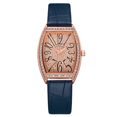 Montres pour femmes Flash Diamond incrusté de chiffres gravés temps Bracelet en