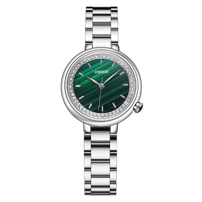 montre cadran vert papillon double bouton étanche