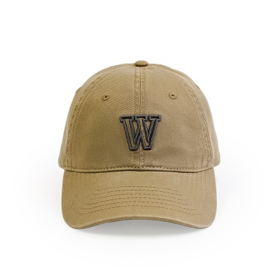 Casquette à visière W brodée en coton twill de protection solaire