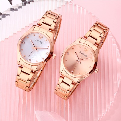 Montres pour dames mouvement à quartz cadran rond échelle numérique