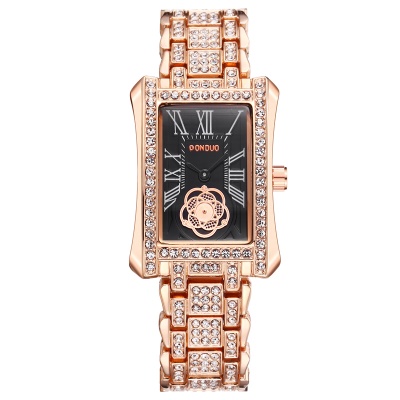 Montres dames en alliage de zinc avec aiguilles diamant échelle romaine