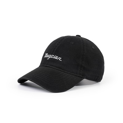 Casquette à visière lettre brodée en coton lavé réglable