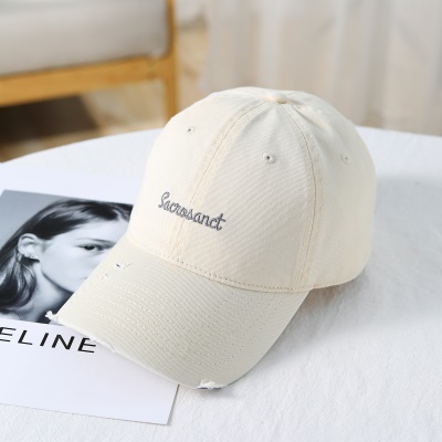 Casquette à visière en satin de coton lavé avec protection solaire et protection solaire