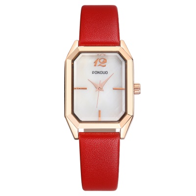 Montres pour dames cadran rectangulaire aiguilles chiffres mouvement à quartz