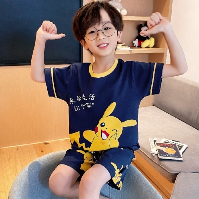 Pyjama pour enfants en coton à manches courtes