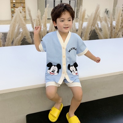 Ensemble de cardigan manches courtes pour pyjamas pour enfants