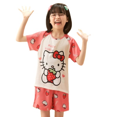 Pyjama pour enfants deux pièces Ice and Snow Cartoon Pattern Short Sleeve Short Short