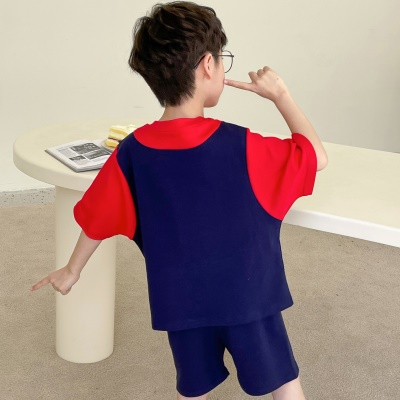 Vêtements de maison à manches courtes en pyjama modal parent-enfant