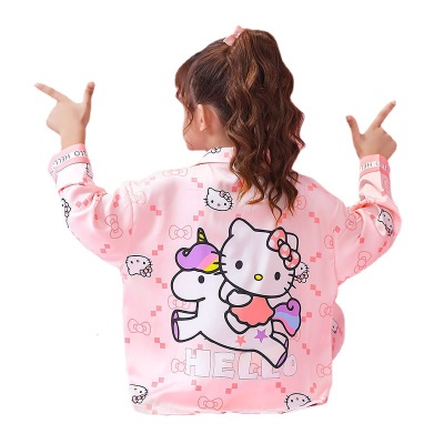 Pyjama pour enfants deux pièces Ice Snow Cartoon Print Loose