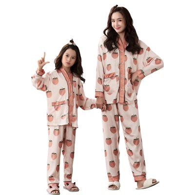 Pyjama pour enfants deux pièces Ice Silk Comfort Respirant Fruit Motif