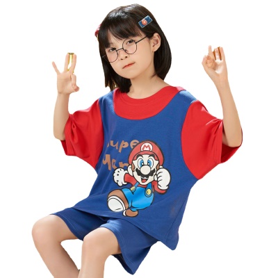 Ensemble de pyjamas 2 pièces Mario Modal respirant pour enfants