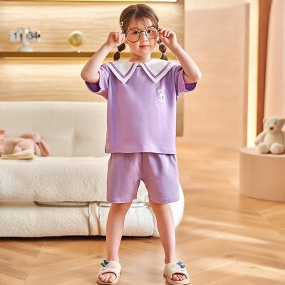 Pyjama pour enfants deux pièces mignon cartoon loose coton