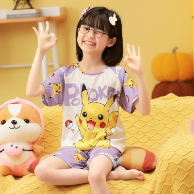 Pyjama pour enfants deux pièces de glace et de neige dessin animé anime confortable et respirant