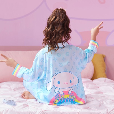 Pyjama pour enfants deux pièces Ice Snow Cartoon Print Loose