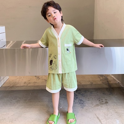 Ensemble de cardigan manches courtes pour pyjamas pour enfants