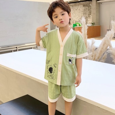 Ensemble de cardigan manches courtes pour pyjamas pour enfants