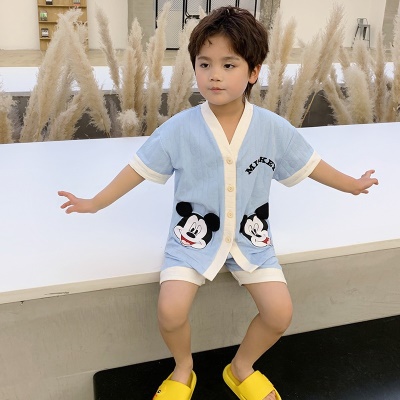 Ensemble de cardigan manches courtes pour pyjamas pour enfants