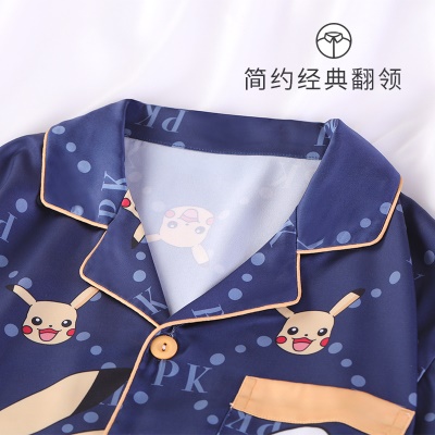 Pyjama pour enfants été trois pièces version coréenne mignon dessin animé moyen et grand enfant climatisé vêtements pour garçons vêtements à la maison fabricants approvisionnement direct