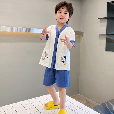 Ensemble de cardigan manches courtes pour pyjamas pour enfants