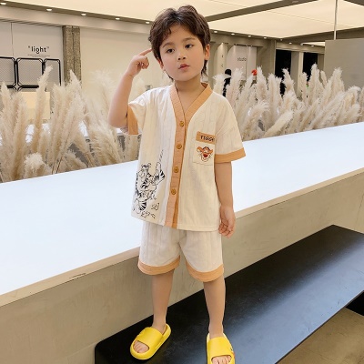 Ensemble de cardigan manches courtes pour pyjamas pour enfants