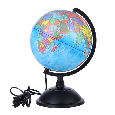 Globe terrestre en plastique 20cm avec lumière