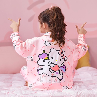 Pyjama pour enfants deux pièces Ice Snow Cartoon Print Loose