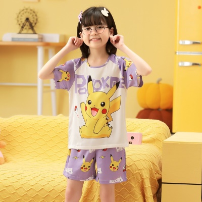 Pyjama pour enfants deux pièces de glace et de neige dessin animé anime confortable et respirant