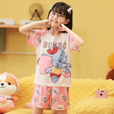 Pyjama pour enfants deux pièces de glace et de neige mignon dessin animé confortable et respirant