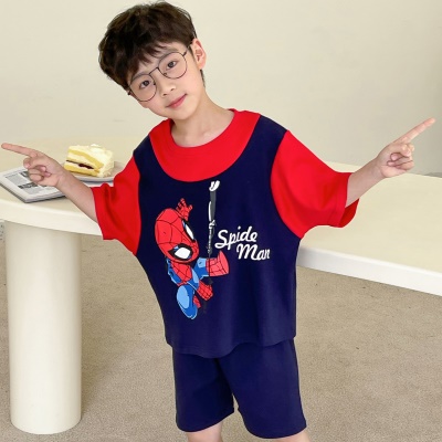 Vêtements de maison à manches courtes en pyjama modal parent-enfant