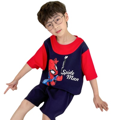 Vêtements de maison à manches courtes en pyjama modal parent-enfant
