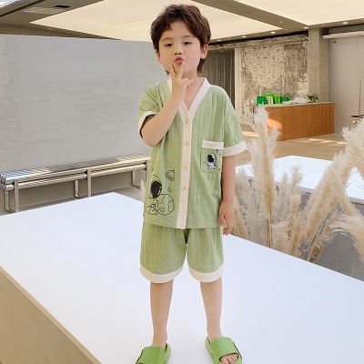 Ensemble de cardigan manches courtes pour pyjamas pour enfants