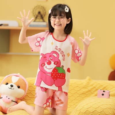 Pyjama pour enfants deux pièces de glace et de neige dessin animé anime confortable et respirant