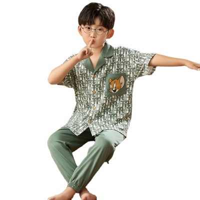 Ensemble de pyjama à manches courtes pour enfants de moyenne et grande taille