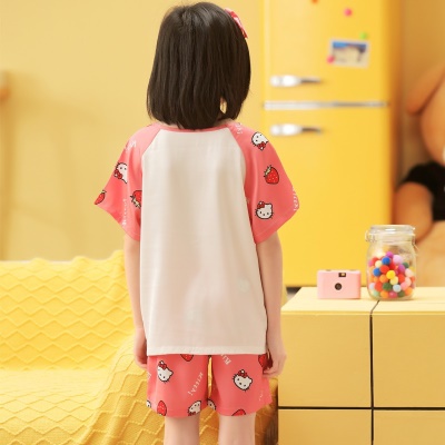 Pyjama pour enfants deux pièces Ice and Snow Cartoon Pattern Short Sleeve Short Short