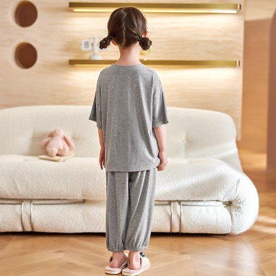 Pyjama 2 pièces en tissu modal gris
