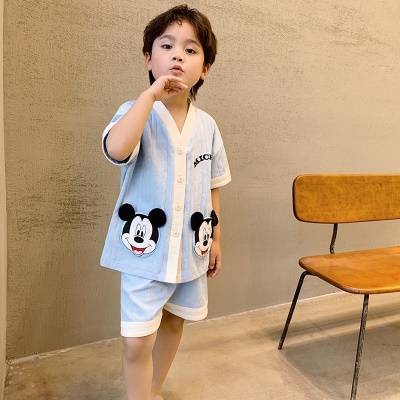 Ensemble de cardigan manches courtes pour pyjamas pour enfants