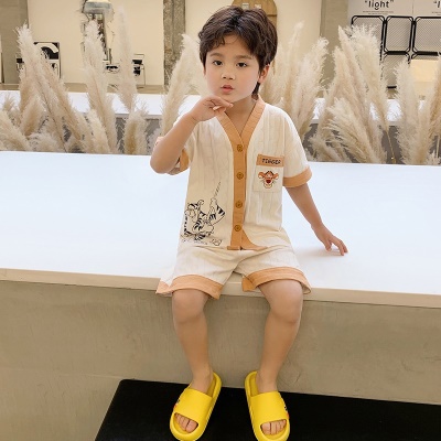 Ensemble de cardigan manches courtes pour pyjamas pour enfants
