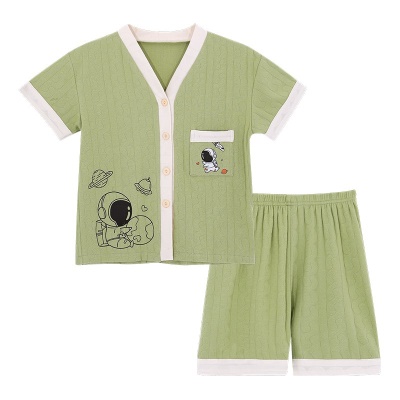 Ensemble de cardigan manches courtes pour pyjamas pour enfants