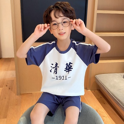 Pyjama pour enfants en coton à manches courtes