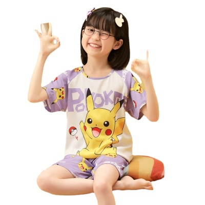Pyjama pour enfants deux pièces de glace et de neige dessin animé anime confortable et respirant
