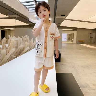 Ensemble de cardigan manches courtes pour pyjamas pour enfants