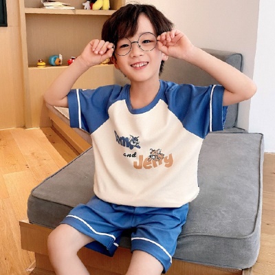 Pyjama pour enfants en coton à manches courtes