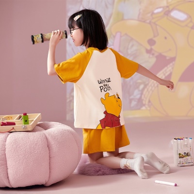 Pyjama 2 pièces pour enfants loose respirant mignon bande dessinée coton
